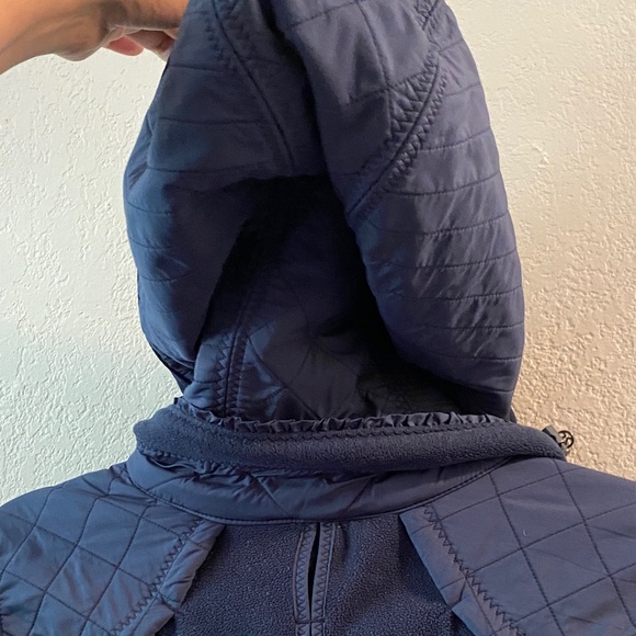 Lululemon Jacket Fleecy Keen Double Full Zip Quilted Removable Hood size 6 - Picture 7 of 7